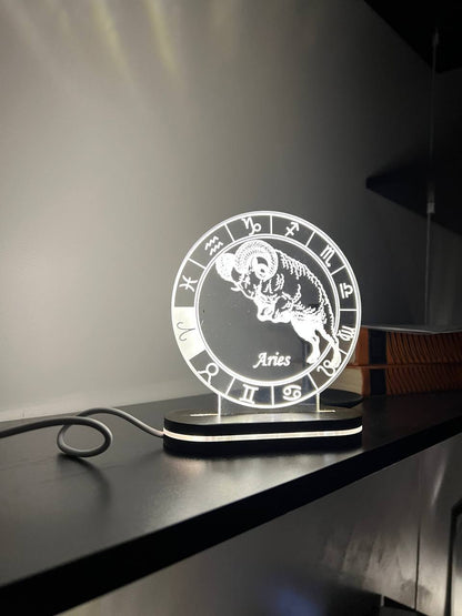 Aries Zodiac Sign Night Light