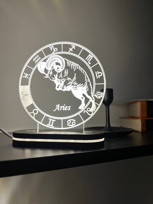 Aries Zodiac Sign Night Light